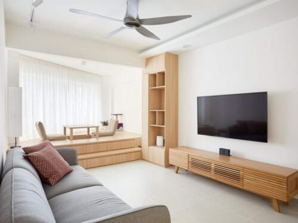 Spacious living room in MH Platinum 3 condo unit with natural lighting