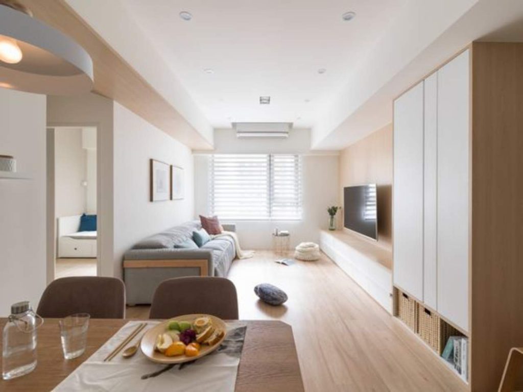 Spacious living room in MH Platinum 3 condo unit with natural lighting