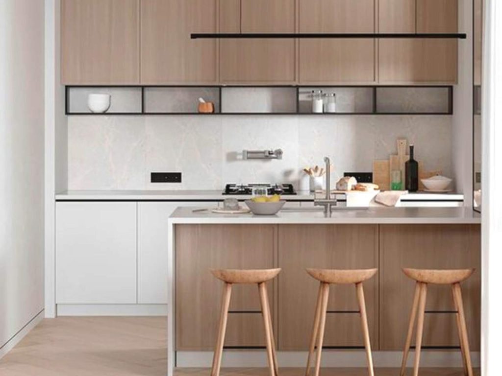 Spacious kitchen in MH Platinum 3 condo unit with natural lighting